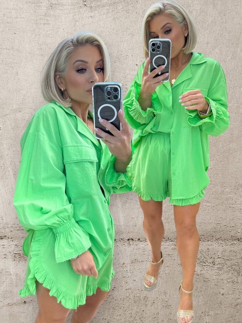 AMALFI CO-ORD - KELLY GREEN Dresses Coco Boutique 