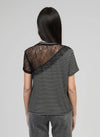 MARGE STRIPED LACE TEE Tops & Jumpers Agnes 
