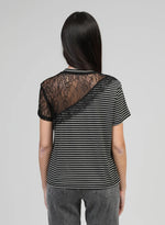 MARGE STRIPED LACE TEE Tops & Jumpers Agnes 