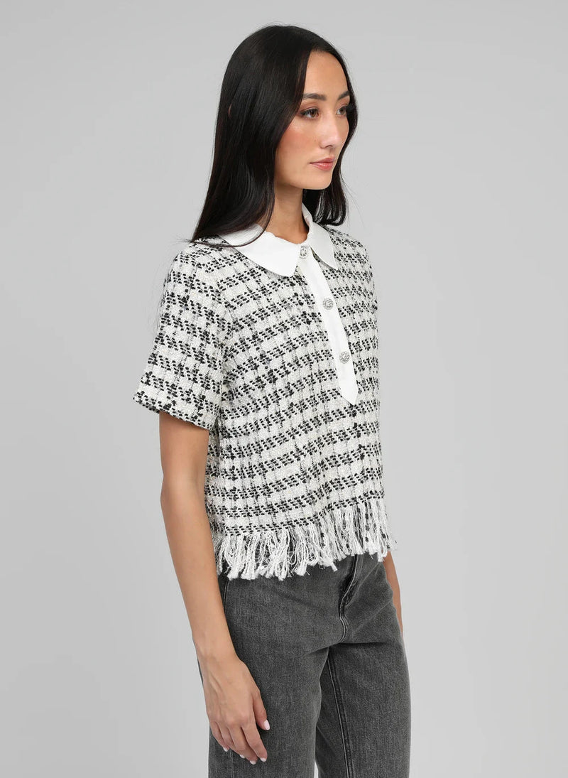 AMY TWEED TOP - CREAM Tops & Jumpers Agnes 