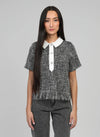 AMY TWEED TOP - BLACK Tops & Jumpers Agnes 