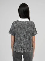 AMY TWEED TOP - BLACK Tops & Jumpers Agnes 