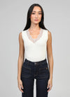 ALICE CREAM LACE-TRIM TANK Tops & Jumpers Agnes 