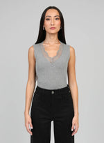 ALICE GREY LACE-TRIM TANK Tops & Jumpers Agnes 