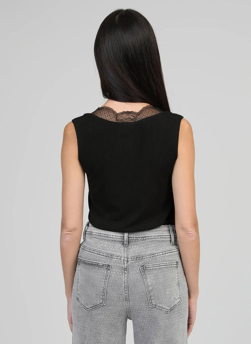 ALICE NOIR LACE-TRIM TANK Tops & Jumpers Agnes 