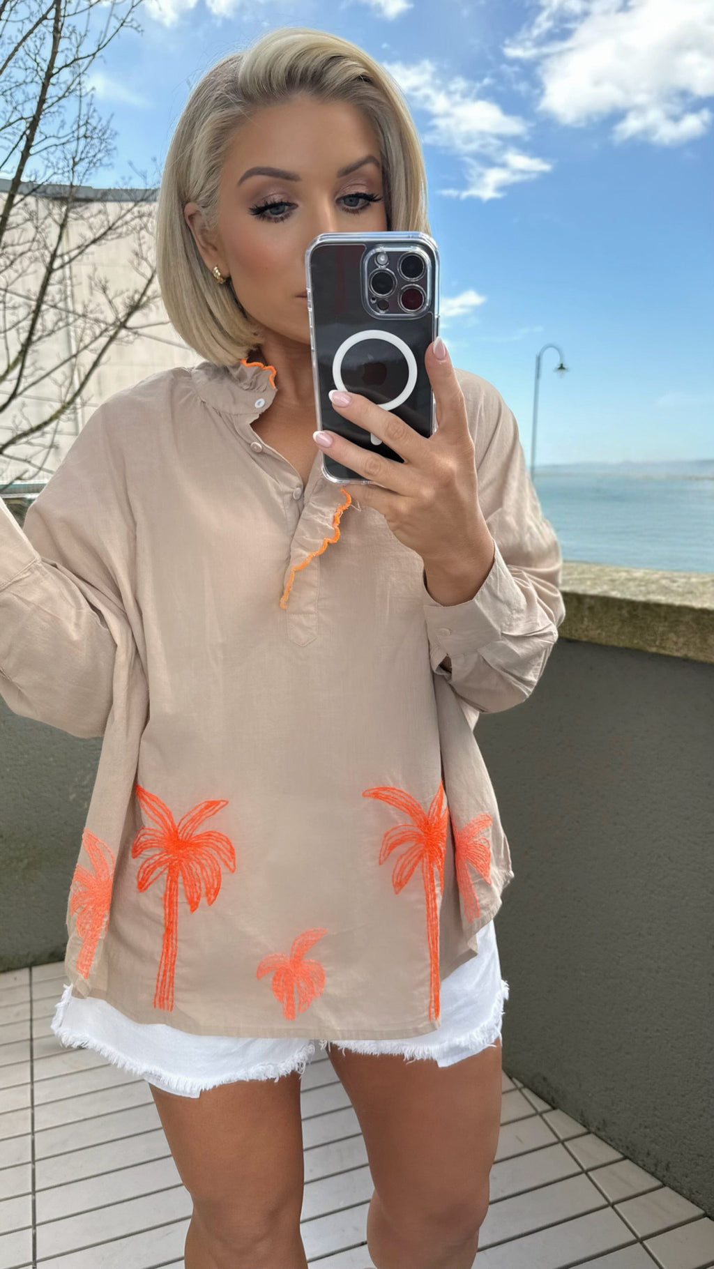 THE PALMA GLOW SHIRT Coats & Blazers Neline 