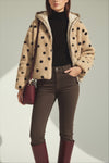 THE COLETE POLKA DOT FLEECE Coats & Blazers Avril Vin 
