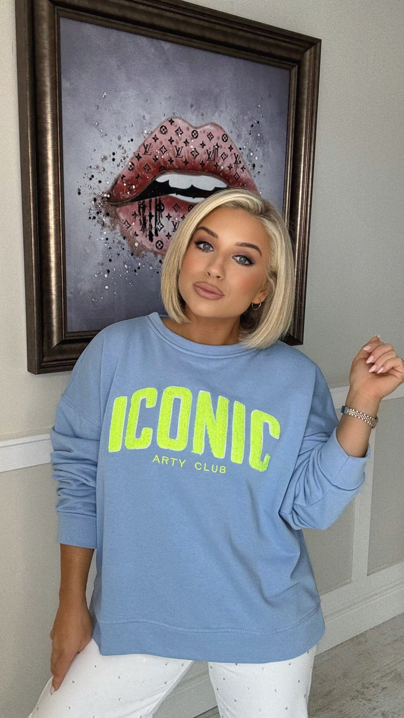THE ICONIC SWEATSHIRT - BLUE Sweatshirt Coco Boutique 