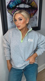 THE JOY HALF ZIP - GREY MARL Sweatshirt Easy mood 