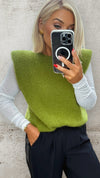 THE NOVA TANK - OLIVE Knitwear Gigi Lu 