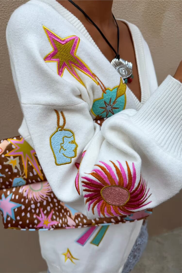 THE CELESTIA CHARM CARDIGAN - IVORY Never Fully Dressed 