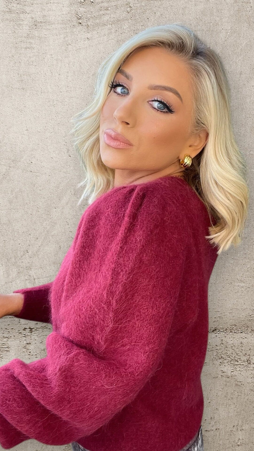 PETRA SUPER SOFT SWEATER - BURGUNDY