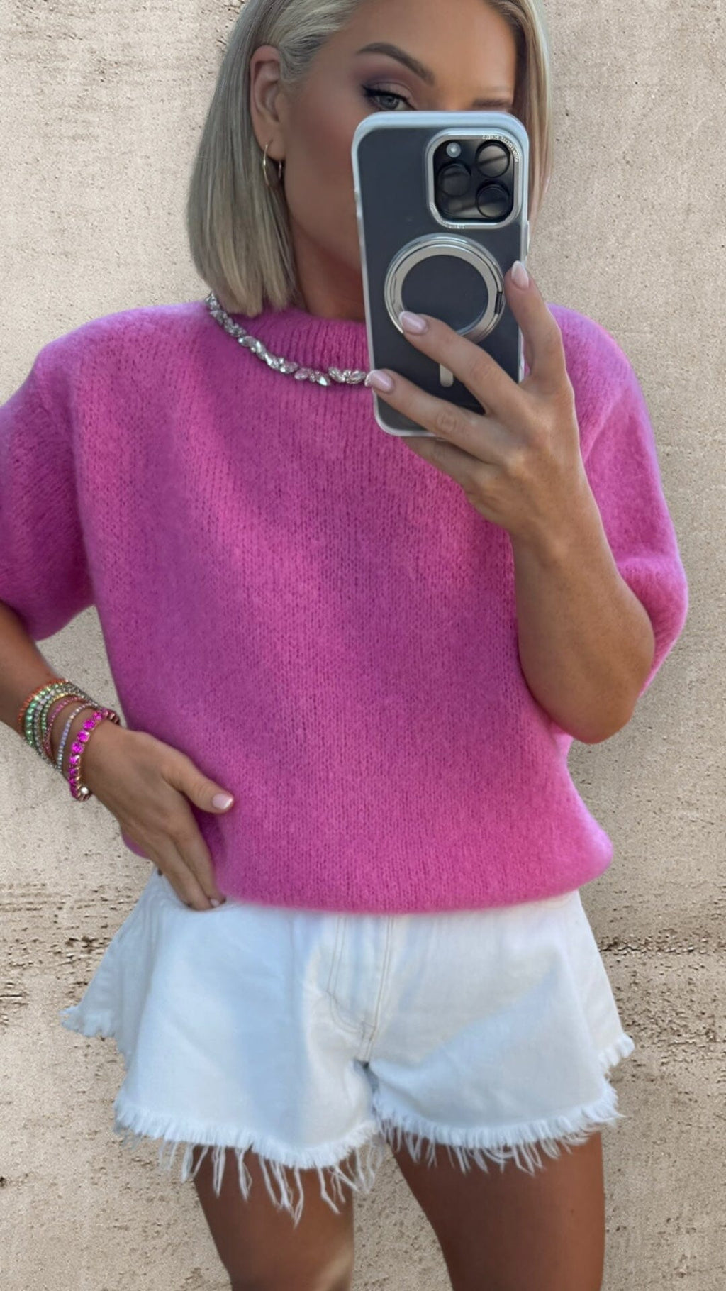 THE LUMI LUXE KNIT- PINK Knitwear Coco Boutique 