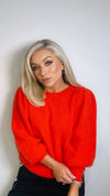 PETRA SUPER SOFT SWEATER - FLAME RED Knitwear Gigi Lu 