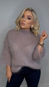 THE OPULENCE MOHAIR KNIT - TAUPE Knitwear Mayeli 