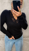 THE LACIE LUXE TOP -BLACK Tops & Jumpers Agnes 