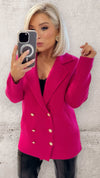 THE VALENTINA FUCHSIA KNIT CARDIGAN Coats & Blazers Goldie S 
