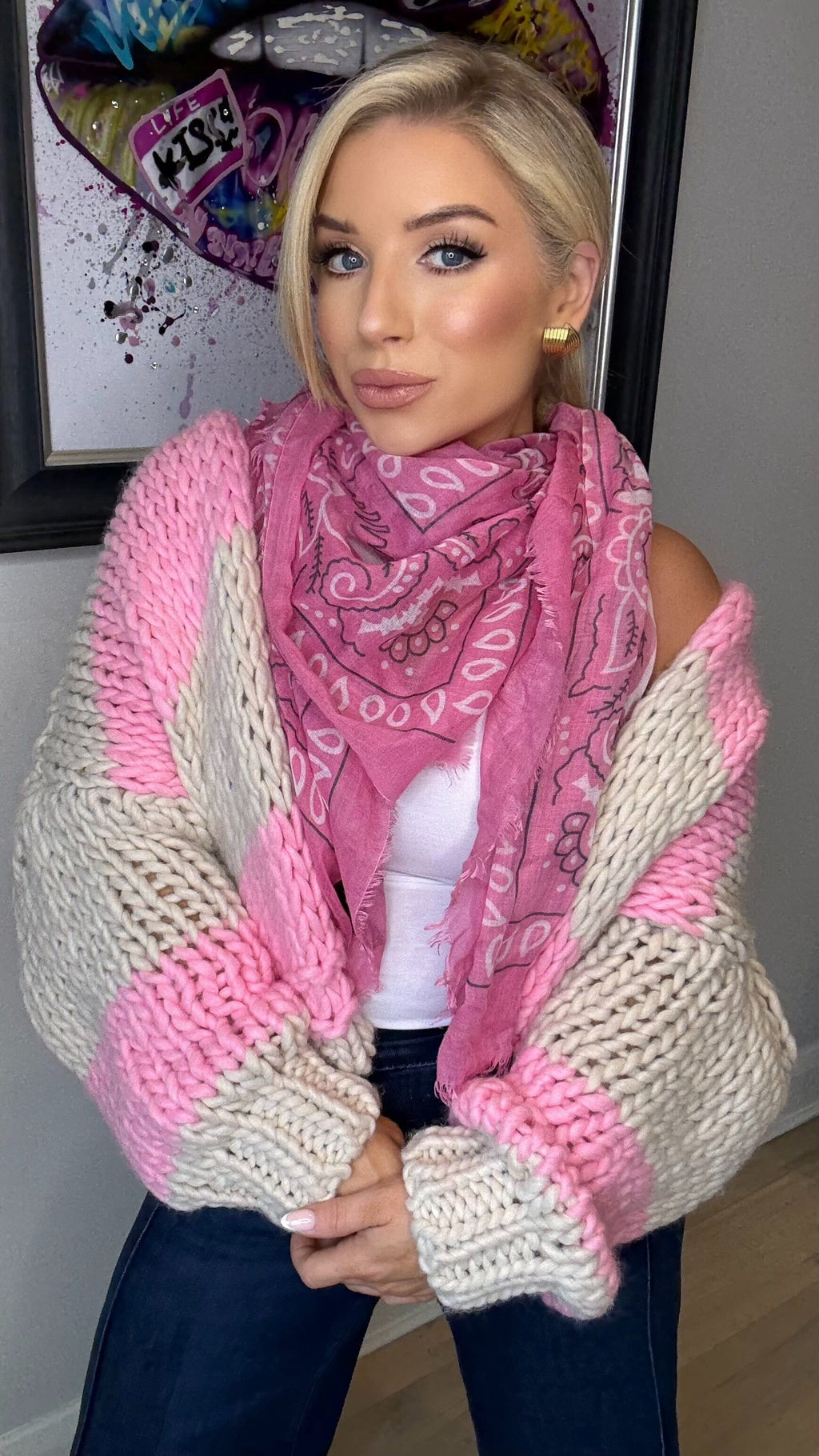 THE PAISLEY SCARF - PINK Jewellery & Accessories Coco Accessories 