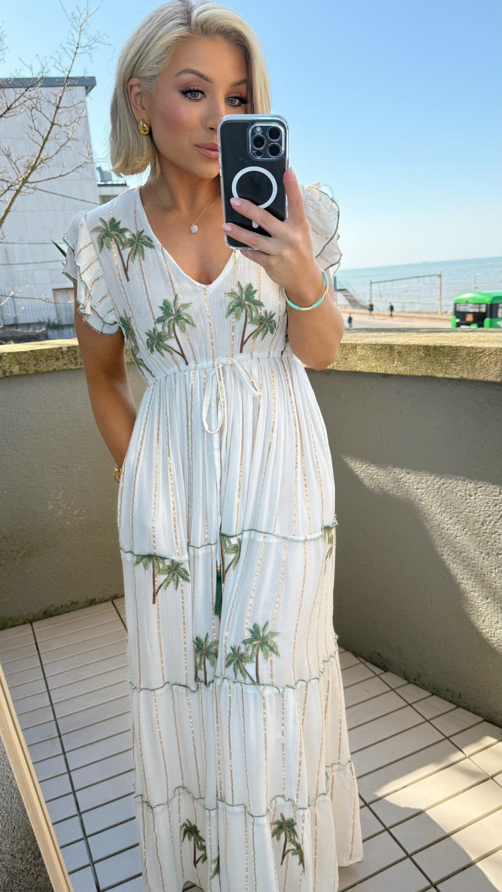 PALM COVE MAXI DRESS - WHITE Dresses Noeline 