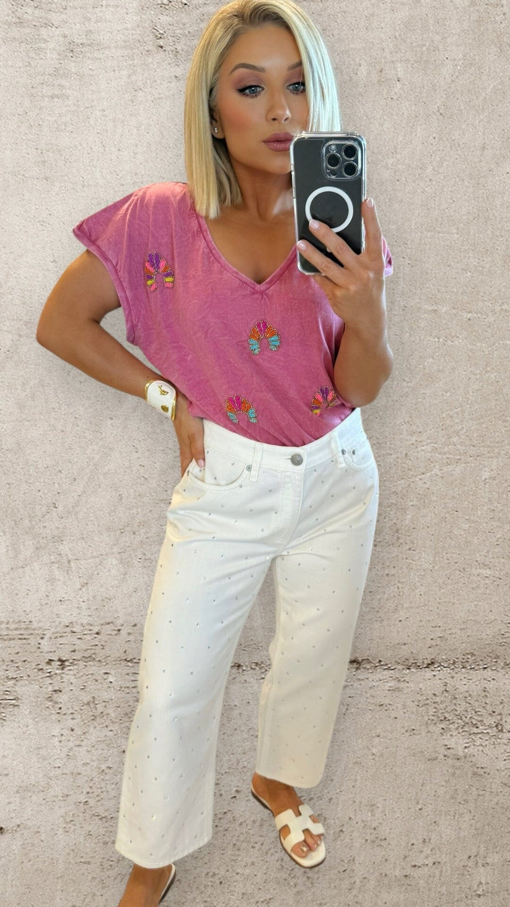 THE RIO TEE - VINTAGE PINK Tops & Jumpers Coco Boutique 