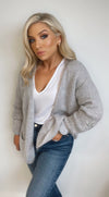 BELLA CRYSTAL STAR CARDI - DOVE GREY Coco Boutique 