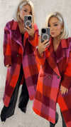 THE VALENCIA COAT - PINK/RED Coats & Blazers Neline 