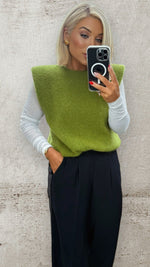 THE NOVA TANK - OLIVE Knitwear Gigi Lu 