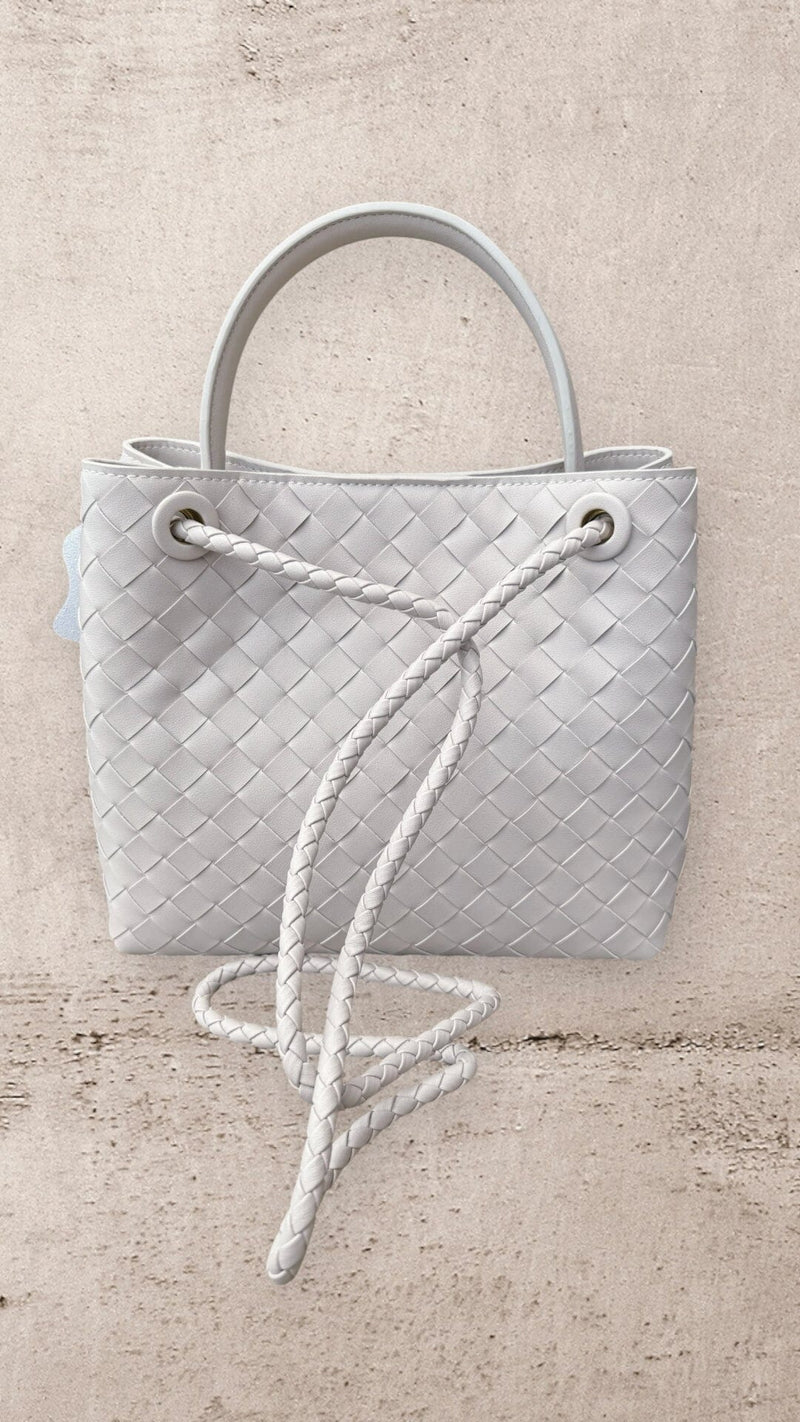 THE LUXE WOVEN TOTE - OYSTER Coco Boutique 