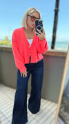 THE ELECTRA CARDI - NEON CORAL