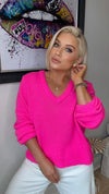 THE CANDY CLOUD KNIT - NEON PINK Knitwear Coco Boutique 