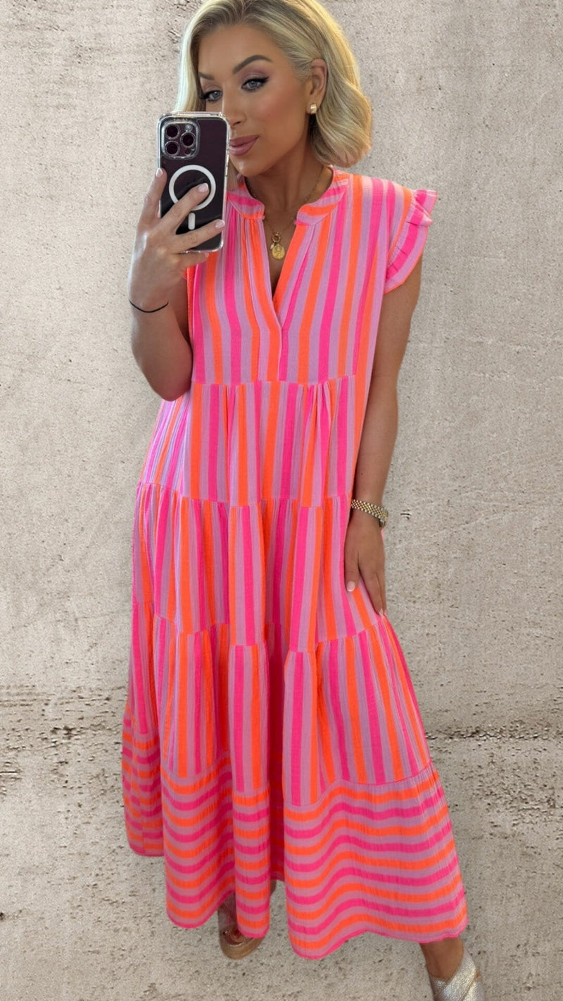 THE SORBET STRIPE DRESS Dresses Noeline 