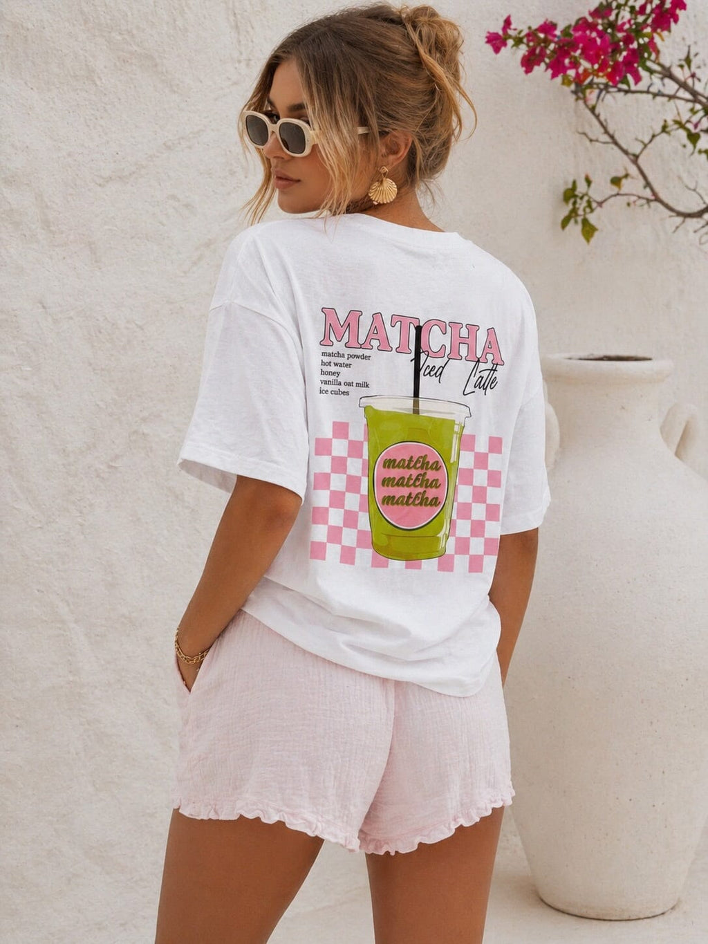 THE MATCHA MUSE TEE - WHITE Coats & Blazers Avril Vin 