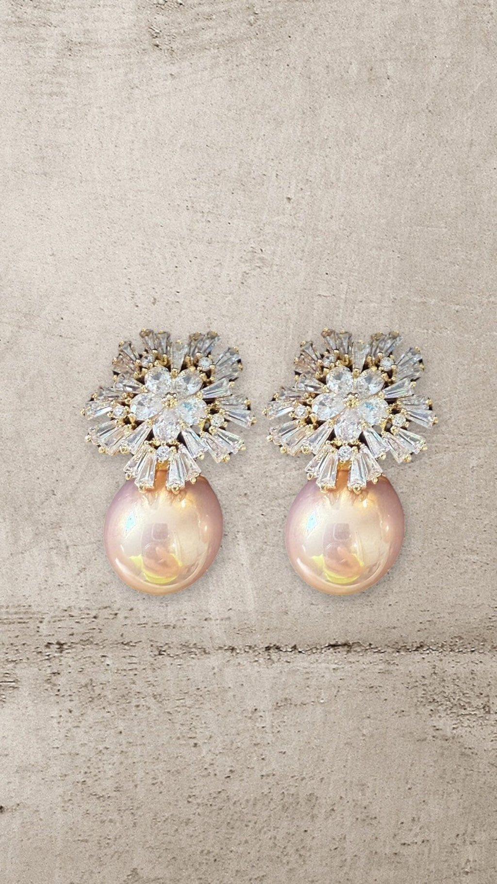 THE CELESTÉ EARRINGS - PEARLISED PINK Jewellery & Accessories Coco Boutique 