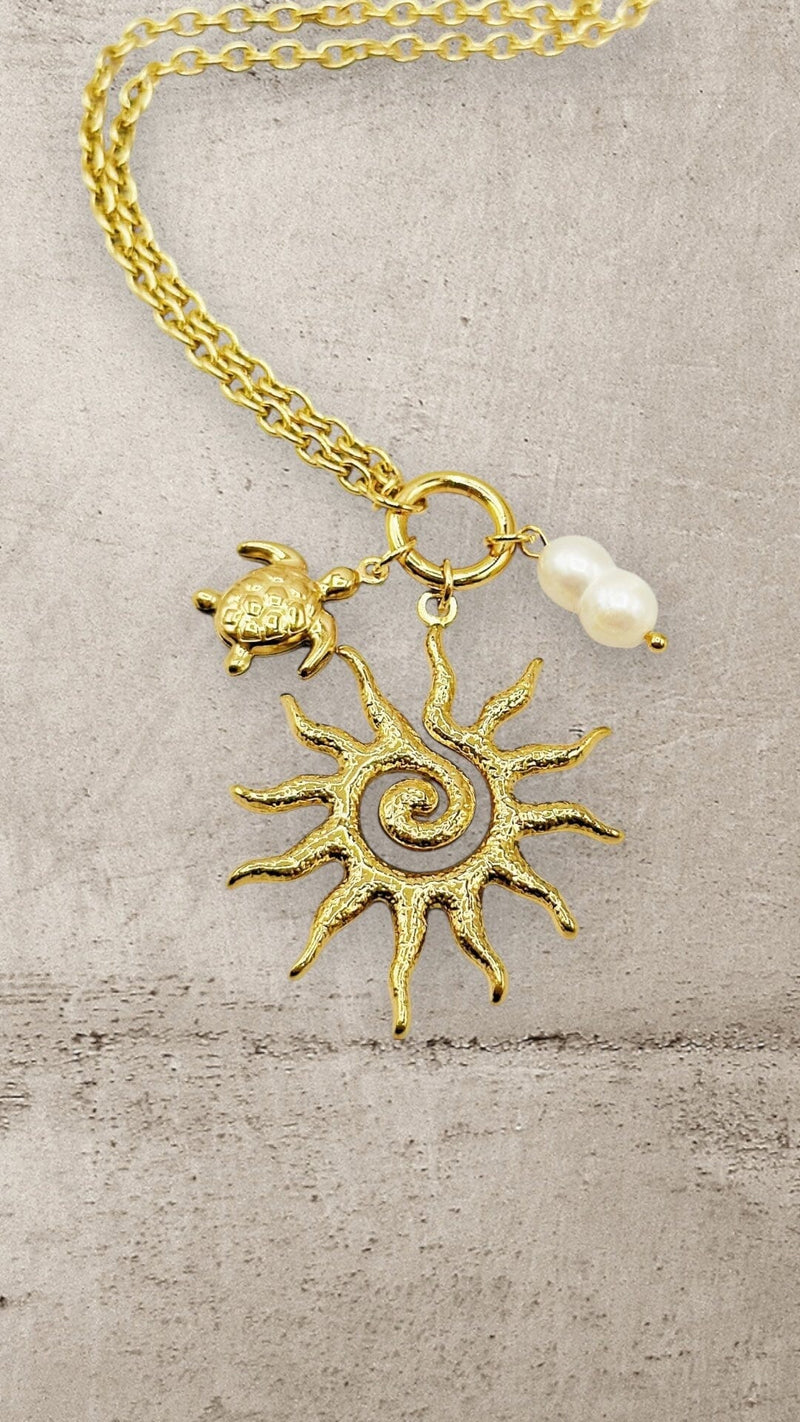 THE SOLANA SUN NECKLACE Jewellery & Accessories Coco Boutique 
