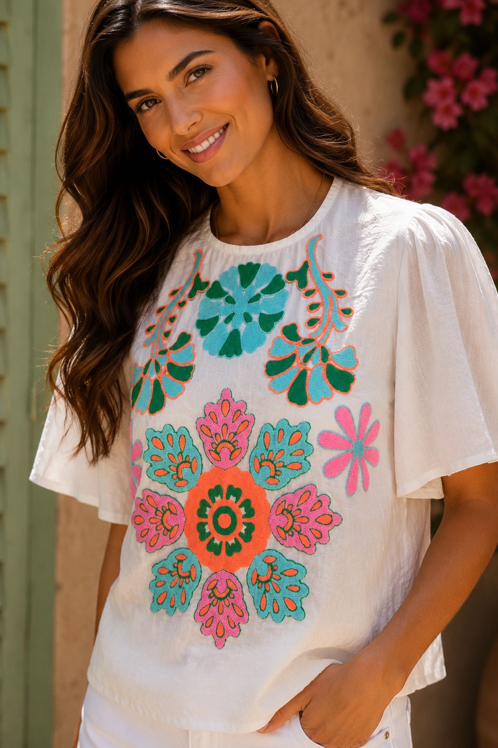 THE FLORIANA TOP Tops & Jumpers Avril Vin 