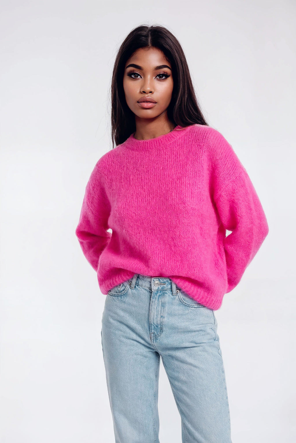 THE CLOUDLIGHT KNIT - NEON PINK Knitwear Gigi Lu 