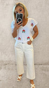THE RIO TEE - WHITE Tops & Jumpers Coco Boutique 