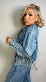 KARA CRYSTAL DENIM JACKET Coco Boutique 