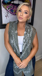 THE PAISLEY SCARF - KHAKI Jewellery & Accessories Coco Accessories 