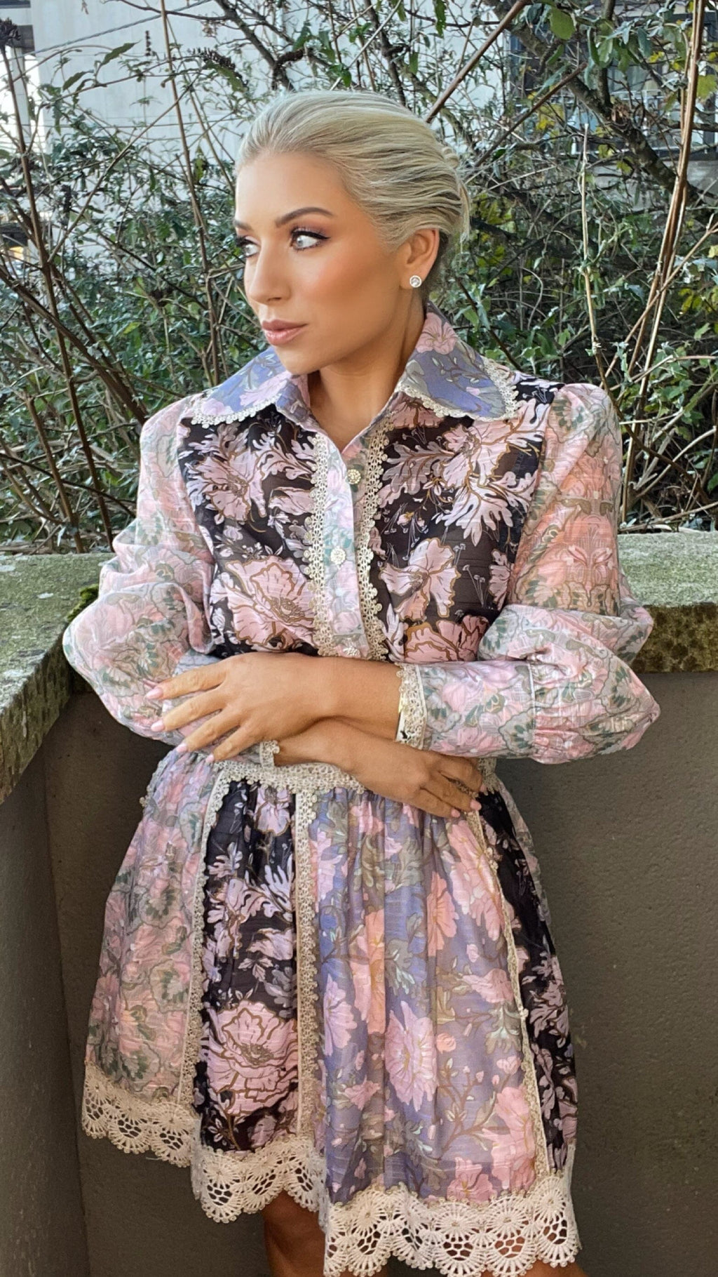 FLORA VINTAGE BLOUSE & SKIRT SET - MULTI COLOUR Bottoms, Jeans & Skirts Flam Mode 