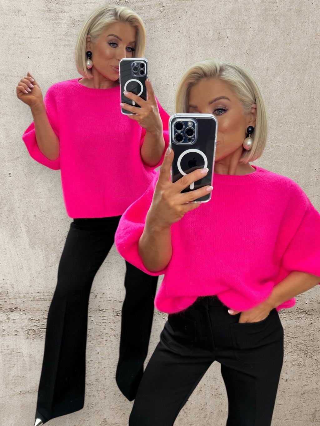NEON POP KNIT - PINK Tops & Jumpers CG Luxe 