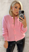 THE DAHLIA CARDI - PINK Knitwear Neline 