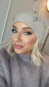 ARLENE BEIGE CRYSTAL BEANIE Jewellery & Accessories Agnes 