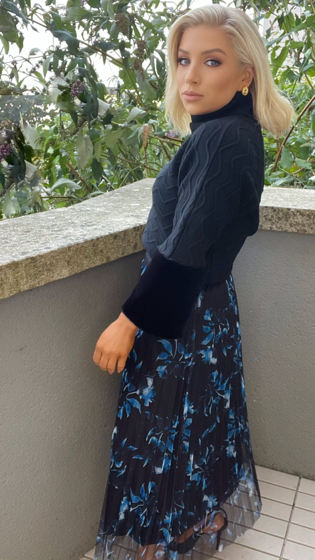CELIA SKIRT - BLUE FLORAL Coco Boutique 