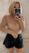 DAPHNE SHEER LACE TOP Tops & Jumpers Coco Boutique 