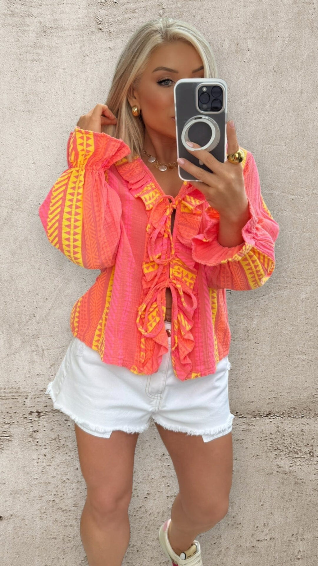 THE RIO BLOUSE - CORAL Coco Boutique 