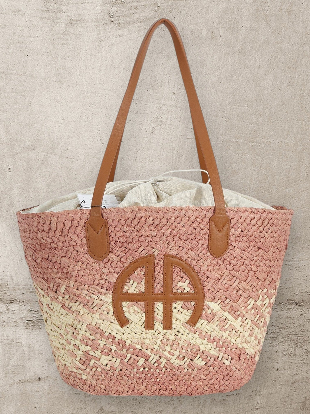 ARIA WOVEN TOTE - ROSE Coco Boutique 