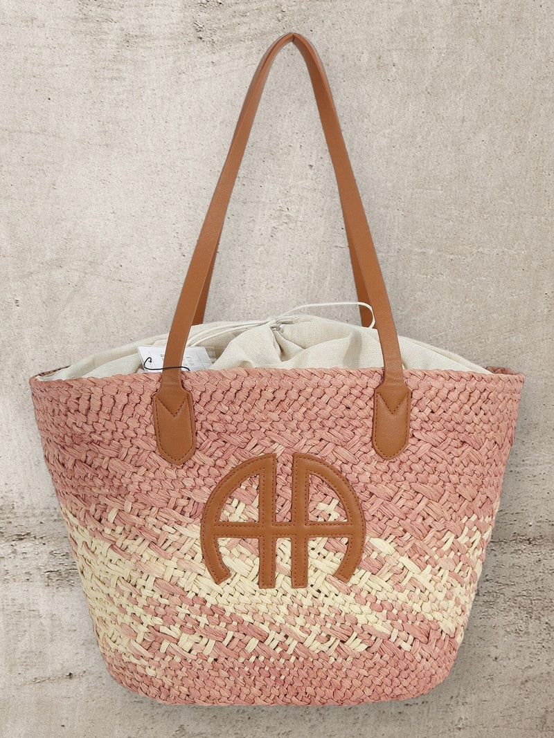 ARIA WOVEN TOTE - ROSE Coco Boutique 