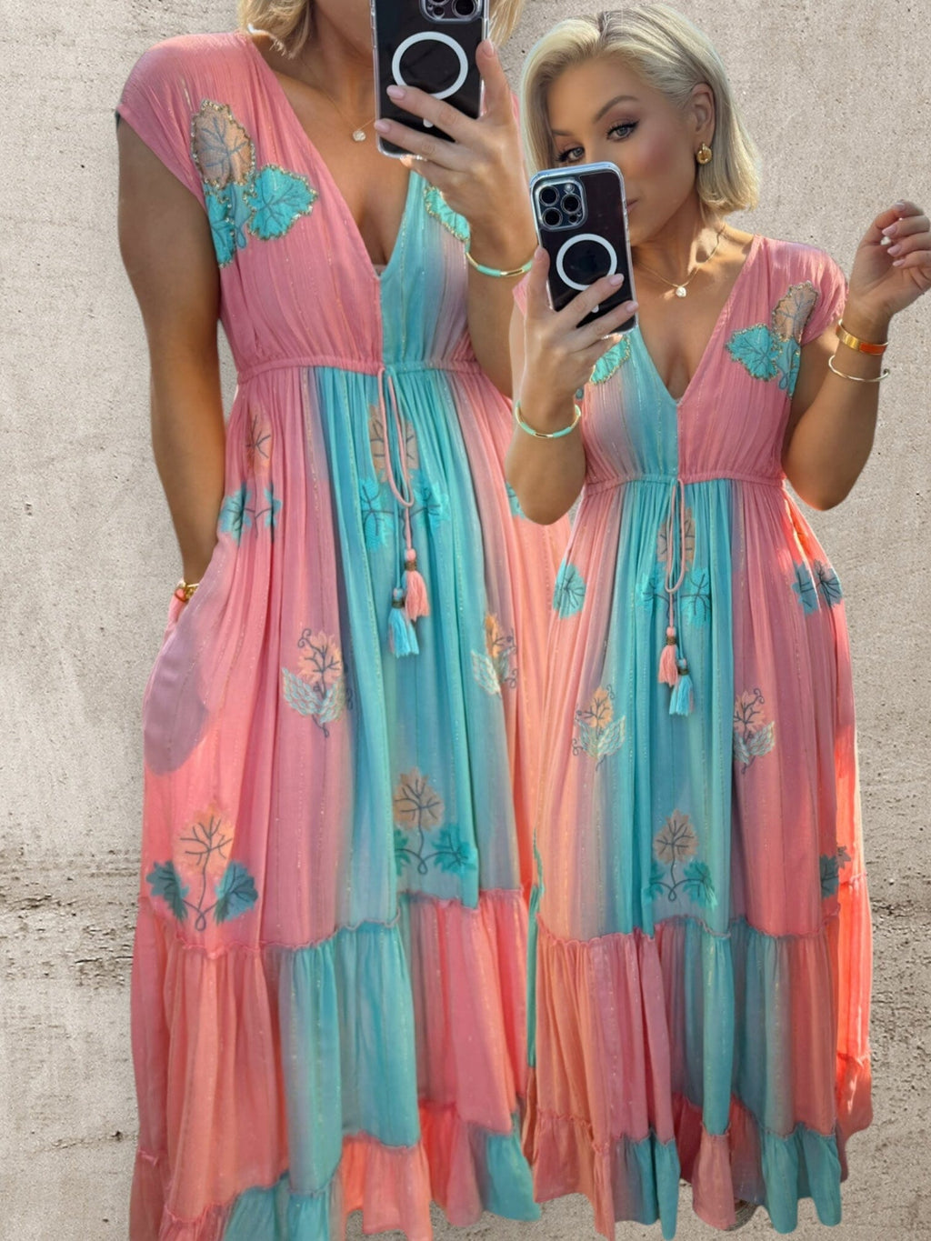 PALOMA MAXI - OCEAN BLOOM Dresses Orlinn 