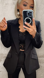 THE ELODIE TAILORED BLAZER - BLACK Coco Boutique 